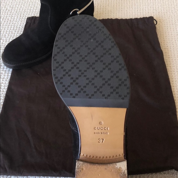 Gucci Susan Iconic Cocoa Suede Horse-bit Boots - Picture 3 of 4